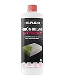 Helpling® Grünbelagentferner 1000 ml – Kraftvoll gegen Grünbelag & Moos – Für Stein, Holz,...