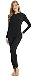 YUSHOW Thermounterwäsche Damen Set Funktionsunterwäsche Winter Thermo Oberteil und Thermohose...