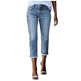 Beichwtd Jeans Damen 3/4 Länge, Caprihose Sommer, Stretch Skinny Jeanshose High Waist Dreiviertel...