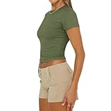 Sport Tshirt Damen Kompressionsshirt Damen Hemd Kurzärmelige High Waist Frühjahr Top Sport Moderne...