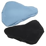 ARTSEWPLY 2 Stück 2 Stück Fahrradsattelbezüge für Breite Sättel Wasserabweisender Regenschutz...