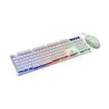RGBs Beleuchtete Mechanische Tastaturen Maus Set USB Stecker Spielen 104-Tasten Layout Für PC...