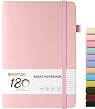 Smarpau Notizbuch A5, Hardcover Liniert Journal mit 180 Seiten 80gsm dickes Papier, Leder Tagebuch,...
