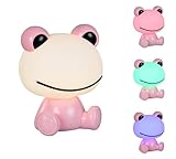Reality Leuchten LED Kinder Tischleuchte Hopper R57971193, Kunststoff pink, inkl. 0.3 Watt RGB LED,...