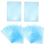 TOPBATHY 12 Stück Transparente Kunststoff ordner Leichte Reißfeste Dokumentenhüllen Farbige...