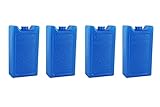 Packung mit 4 kleinen Akkumulatoren in Blau, 250 ml, tragbar, Kühlakku für Laptops (330 ml)