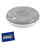 Winkly® Bento-Schüssel, Mikrowellen Teller, Mikrowellengeschirr, Multischale mit 3 Fächern & Rund...