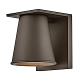 Licht-Erlebnisse Wandlampe außen klein H: 15,4 cm IP44 in Bronze inkl. LED GU10 2700 K 560 lm...