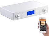 auvisio Küchenradio: Stereo-FM-Küchen-Unterbauradio mit Bluetooth, Timer, Wecker, LCD, PLL...