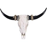 78,7 cm große Bullenschädel-Wanddekoration – Longhorn-Wanddekoration für westliches, rustikales...