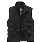 YuDiBYW Herren Leichte Softshell Weste Golfweste Wasserdichte Winddichte Outerwear ärmellose Jacke...
