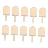 PLAFOPE 10 Stück Teiliges Holz-Dreidel Chanukka Naturbelassene Unbemalte Drehspielzeuge mit Griff...