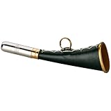 Signalhorn Jagdhorn Rufhorn Nebelhorn 16cm 21cm 25cm Jagd Boot aus Messing, Grün, Golden (Grün, 16...