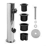 Qualoramall Schirmständer aus robustem Granit, 30 cm, rostbeständiges Edelstahlrohr mit 3...