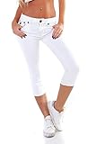 OSAB-Fashion 4951 Damen Jeans Hose Capri-Style 7/8-Länge Skinny Slimfit Low-Waist