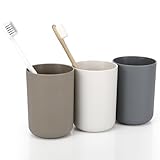 Farerkass Zahnbürstenbecher, 3 Stück 300ML Zahnputzbecher, Toothbrush Holder, Zahnbürsten Becher...