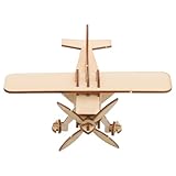 Kisangel Holzflugzeug Bastelset zum Bemalen Puzzle DIY Modell zum Zusammenbauen Holzflugzeug...