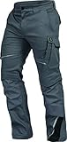 Leib Wächter Flex-Line Workwear Bundhose Arbeitshose mit Spandex (grau/schwarz, 50)