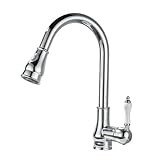 Vintage Küchenarmatur mit herausziehbarem Sprühkopf Schwenkauslauf Einhandgriff Heiß- und...