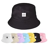 UMIPUBO Fischerhut Bucket Hat Smile Herren Damen Bunt,Sonnenhut Sommerhut Bestickte...