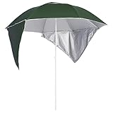 Owoxanthellate Owox Strandschirm Grün 190 cm mit Seitenteilen UV50+ Airvent Polyester Stahl Camping...
