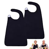 Asitanie 2 Stück Lätzchen für Erwachsene, Schlabberlatz für Erwachsene,Waschbar Verstellbare...