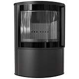 Kratki Kaminofen Bjorn 10 kW Ø150 mm Schwarz – Freistehend – Termotec Brennkammer, Ökodesign &...
