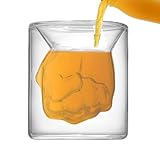 Doppelwandige Kaffeetassen Glas Kaffeetasse Isolierglas Schnapsgläser transparent im Faust Design...