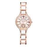 JewelryWe Damenuhr Glitzer Keramik Uhr: Damen Bling Strass Analog Quarz Armbanduhr Frauen Elegant...