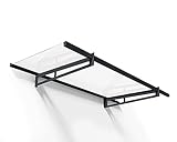 Canopia by Palram Vordach für Haustür Bremen 2050 Pultvordach 205 x 94 cm Grau Sonnenschutz...