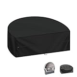 LAMUNI Sonneninsel Abdeckhaube Wasserdicht Outdoor Loungeinsel Abdeckung Halbrund Winterfest...