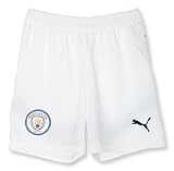 PUMA Manchester City Fußball Shorts für Kinder 2024/25 - Weiß - Größe: 164