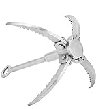 VGEBY1 Greifhaken, Edelstahl Enterhaken Klappgreifer Grappling Haken Überlebenswerkzeug zum...