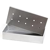 Wenco Premium Räucherbox, 20 x 9,5 x 4 cm, Edelstahl, Hitzebeständig, Smokebox für Gasgrill und...