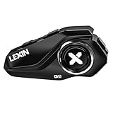 LEXIN G1 Motorrad Bluetooth 5.0 Headset, Helm Headset für Musik und Navi-Ansage Hören,...