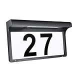 DIYEAH 1 Satz Solarbetriebene Hausnummernlampe LED Türschild für Außen Wandmontierte...