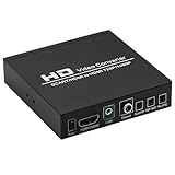 Mcbazel SCART+HDMI-zu-HDMI-Konverter mit 3,5 mm wandelt EIN Signal im Format 480I(NTSC)/576I(PAL) in...