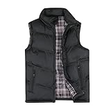 YOUTHUP Herren Steppweste Dicke Freizeit Winterweste Bodywarmer Outdoor Wärme Gilet Stehkragen,...