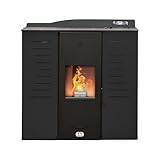 STUFE A PELLET ITALIA Italia 25 KW | Hydro-Pelletöfen für Heizung und Warmwasser Effizienz 90%...