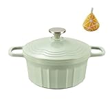 Emaille Schmortopf Aluguss 360° Wärmeleitung: Backofengeeignet Antihaft Brattopf Kitchen Topf für...