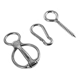JOINPAYA Edelstahl Pferde Tie Ring mit Augenschraube Stabiler Halter für Stall und Transport...