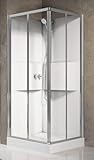 Novellini Silver Media Duschkabine Standard ohne Kopfbedeckung, 90 x 90 cm, thermostatisch, Glas,...