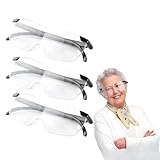 3 Stück 250% 200% 150% vergrößerungsbrille, Lupenbrille für Brillenträger, Lese Lupenbrille,...