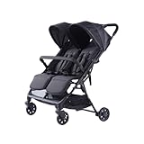 Novi Baby® Foss Go Duo, Zwillingsbuggy von Geburt an bis 15 kg (ca. 3 Jahre), extra großer Korb,...