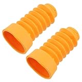 NUOBESTY 2 Stück 2 Stück Motorrad Gabelmanschetten Gelb aus Abriebfestem Gummi Staub und...