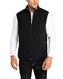 33,000ft Herren Fleece Weste Jacke Standkragen Ultraleicht Outdoor Ärmellose Fleecejacke Gilets...