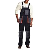 Jeanslatzhose Herren Lang Casual - Latzhose Herren Arbeitshose Blau Overalls Verstellbare Träger...