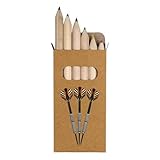 Azeeda 6 x 'Dart-Set' Kurze 85mm Bleistifte/farbige Bleistift Set (PE00076004)