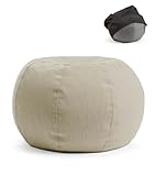 mokebo® Outdoor Pouf o. Hocker 'Der Kugelige' mit Schutzhülle 60x45cm für Balkon & Garten...