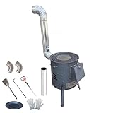 Holzofen, Camping Ofen mit Lufteinlass, Abnehmbaren Ofenbeinen, Multifunktional, Ideal Zum Campen...